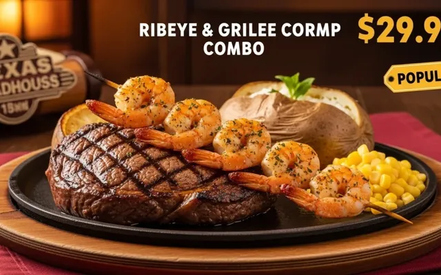 Filet 6oz + Grilled Shrimp — Texas Roadhouse