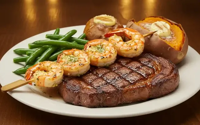 Ribeye 12oz + Grilled Shrimp — Texas Roadhouse