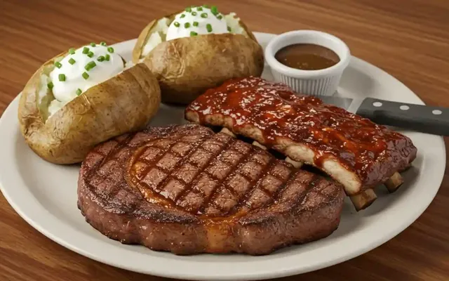 Ribeye 12oz + Ribs — Texas Roadhouse