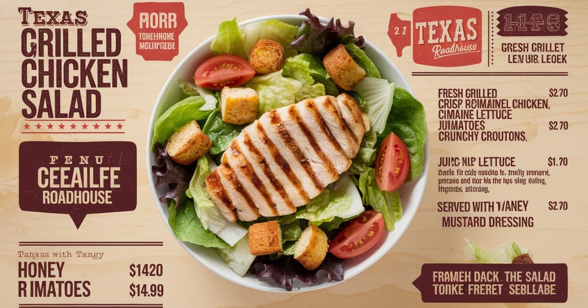 Texas Roadhouse Grilled Chicken Salad Menu Prices 2025