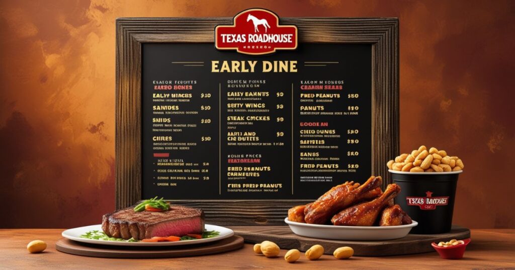 Texas Roadhouse Menu with Prices Early Dine and Calories