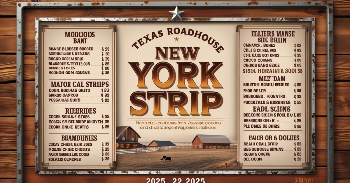 Texas Roadhouse New York Strip Menu with Prices 2025